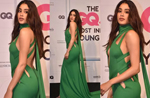 Janhvi Kapoor slays in green backless, thigh-high slit dress: Watch